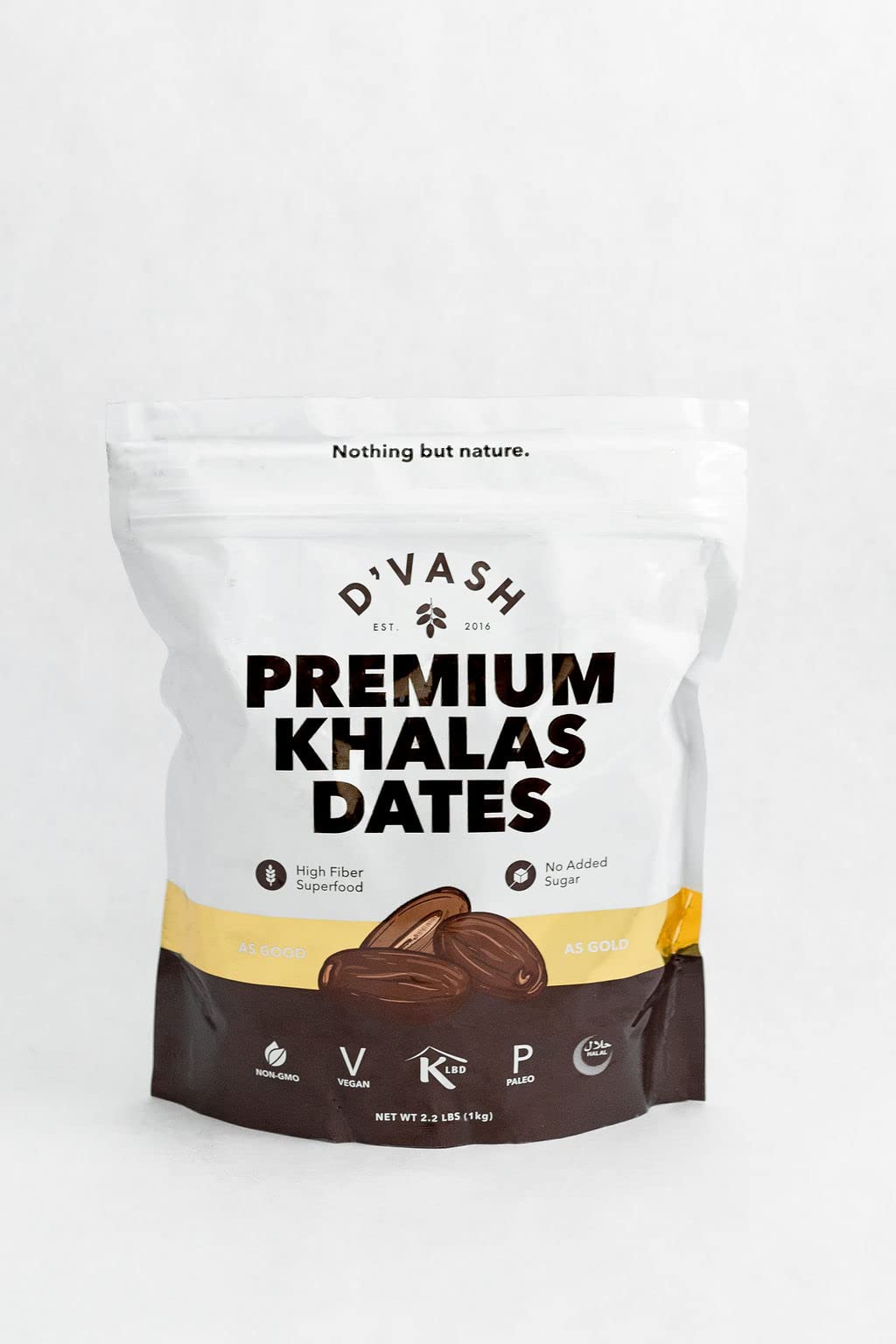 Amazon.com: D'vash 2.2 lb. Bag of Dates, Premium Khalas, No Added